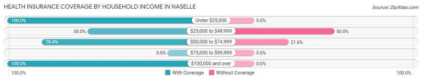 Health Insurance Coverage by Household Income in Naselle