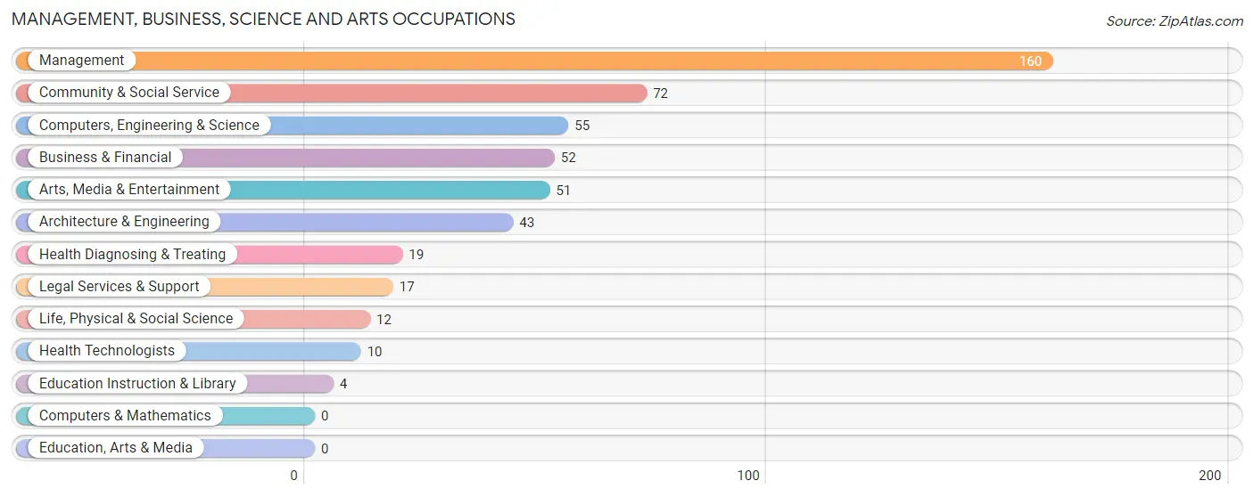 Management, Business, Science and Arts Occupations in Navy Yard City