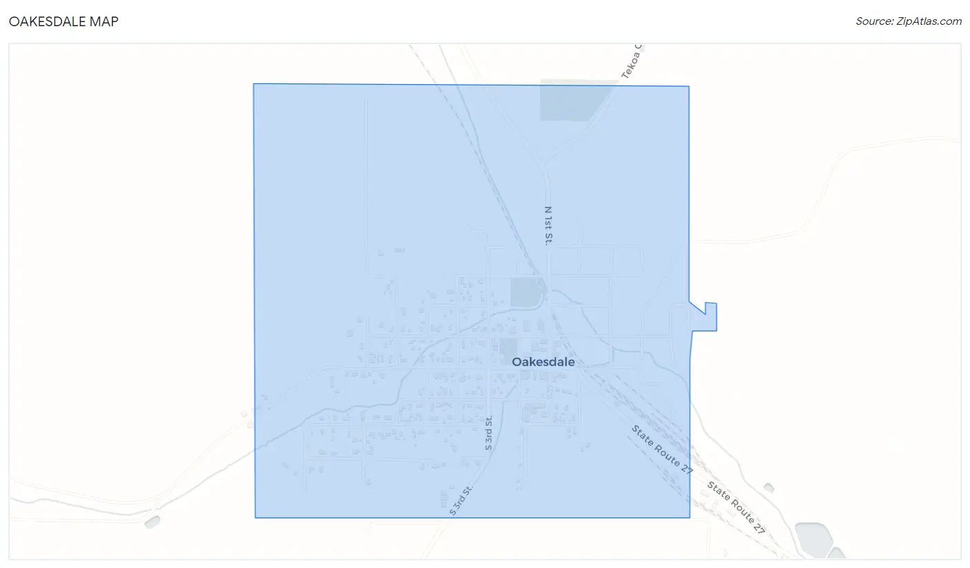 Oakesdale Map