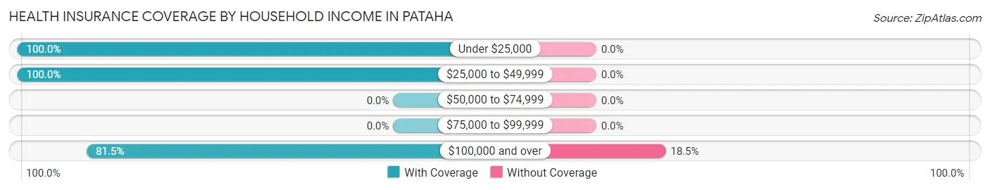 Health Insurance Coverage by Household Income in Pataha