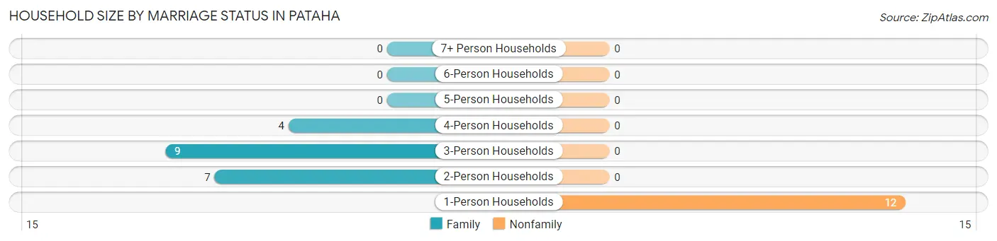 Household Size by Marriage Status in Pataha
