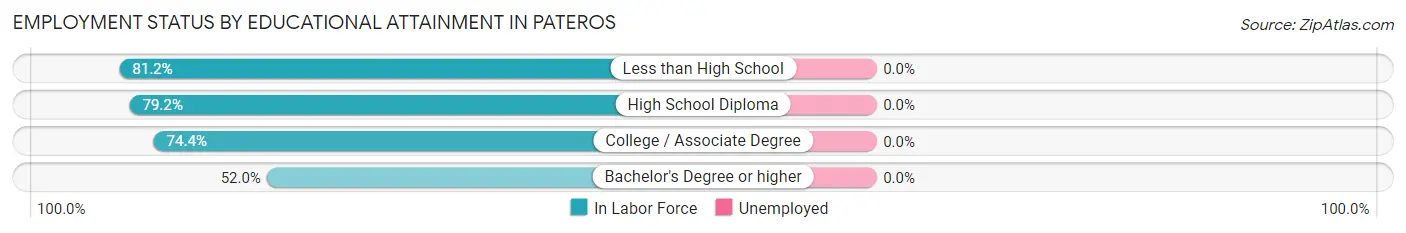 Employment Status by Educational Attainment in Pateros