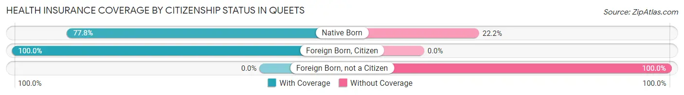 Health Insurance Coverage by Citizenship Status in Queets