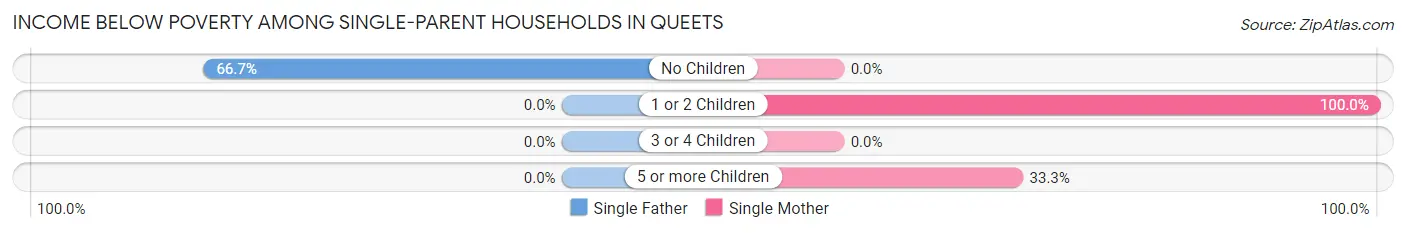 Income Below Poverty Among Single-Parent Households in Queets