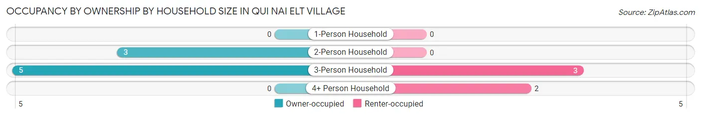 Occupancy by Ownership by Household Size in Qui nai elt Village