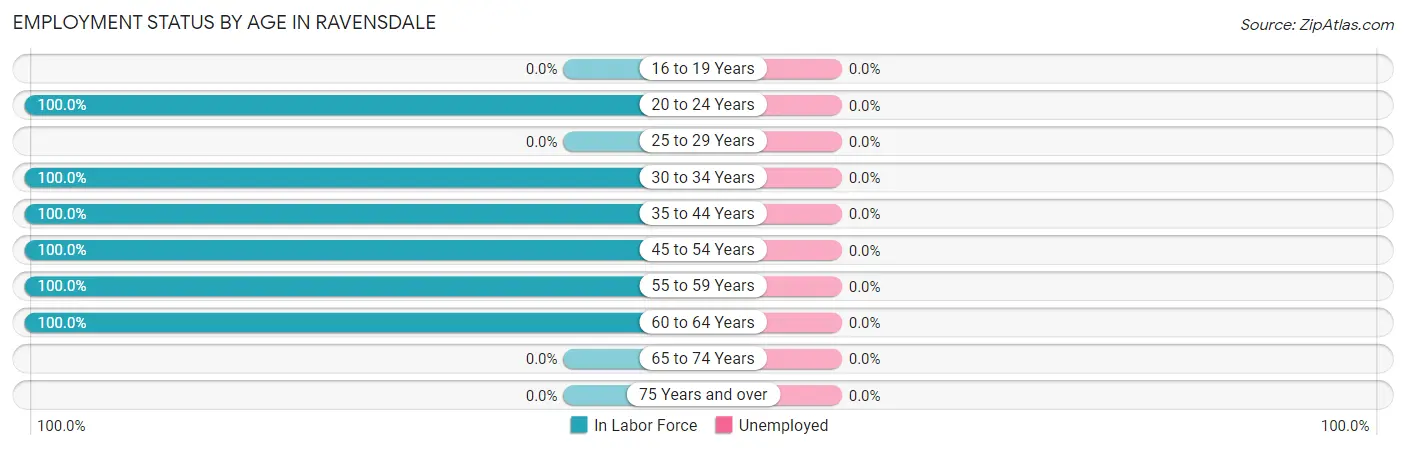 Employment Status by Age in Ravensdale