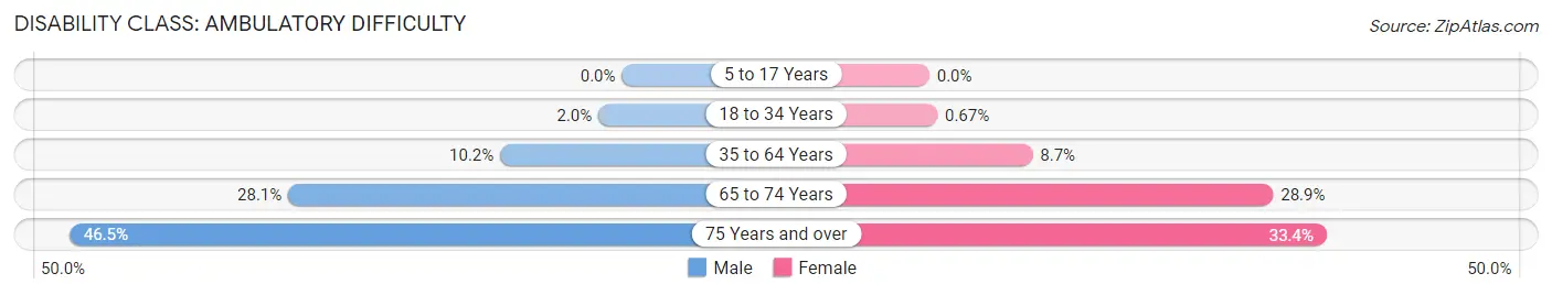 Disability in Shelton: <span>Ambulatory Difficulty</span>