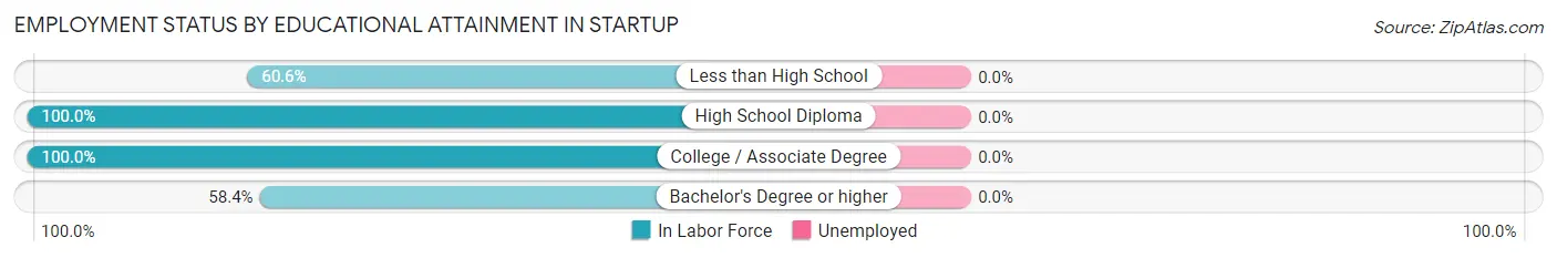 Employment Status by Educational Attainment in Startup