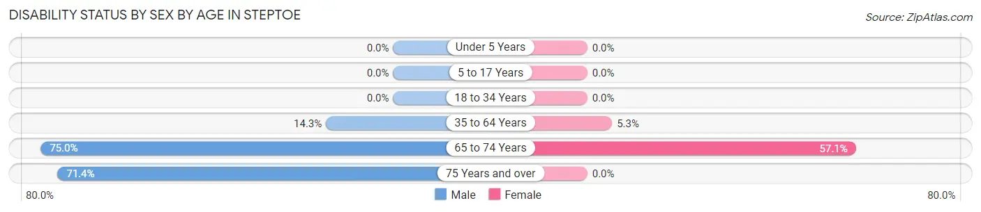 Disability Status by Sex by Age in Steptoe