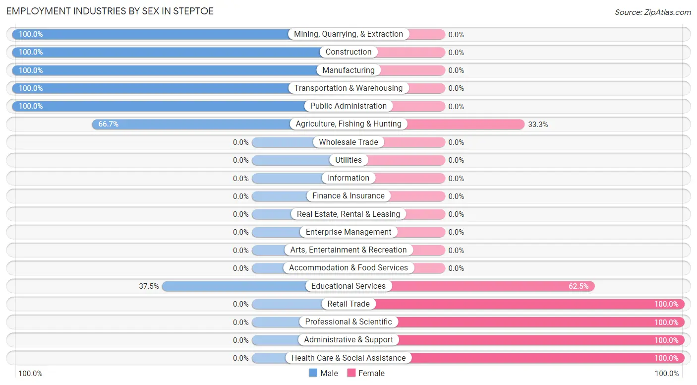 Employment Industries by Sex in Steptoe