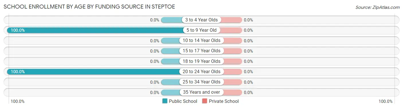 School Enrollment by Age by Funding Source in Steptoe