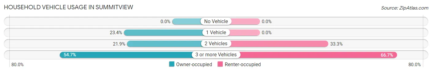 Household Vehicle Usage in Summitview