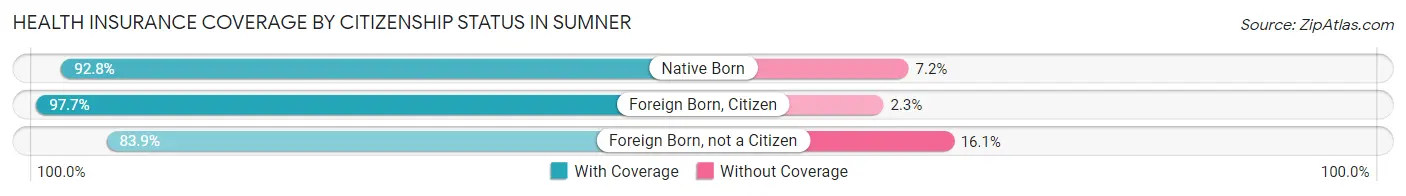 Health Insurance Coverage by Citizenship Status in Sumner