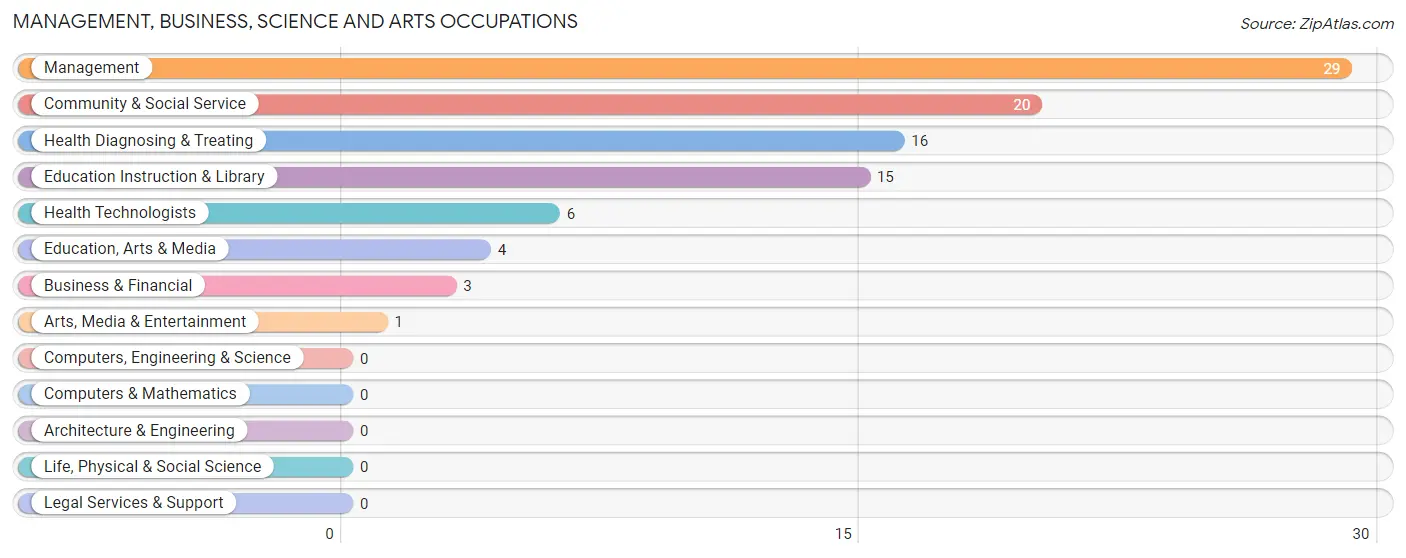 Management, Business, Science and Arts Occupations in Taholah