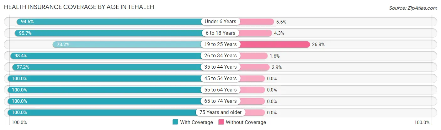 Health Insurance Coverage by Age in Tehaleh