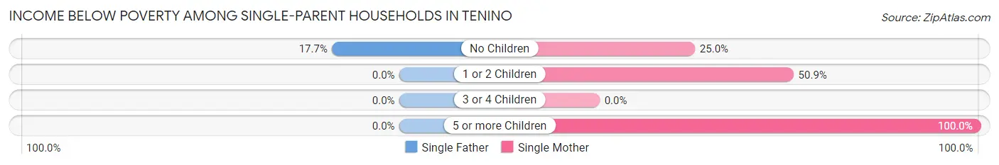 Income Below Poverty Among Single-Parent Households in Tenino
