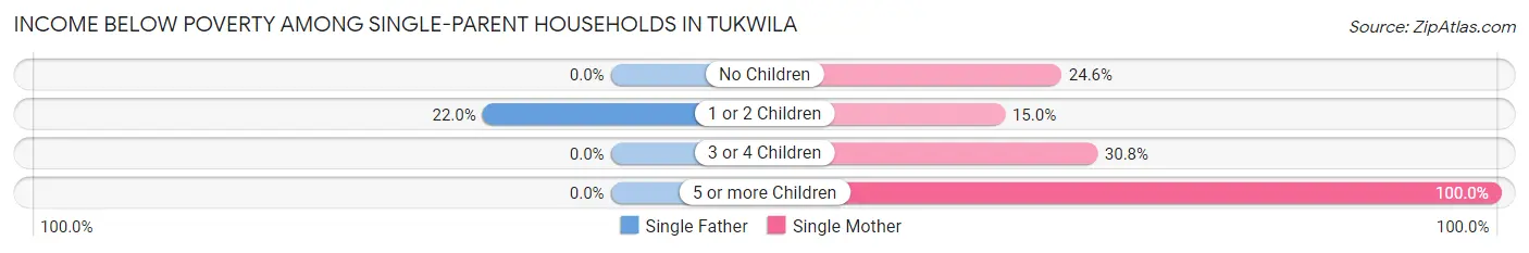 Income Below Poverty Among Single-Parent Households in Tukwila