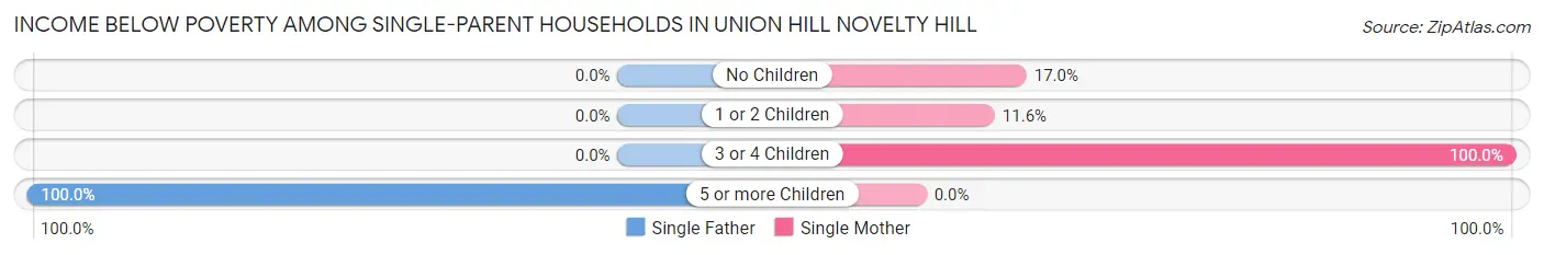 Income Below Poverty Among Single-Parent Households in Union Hill Novelty Hill