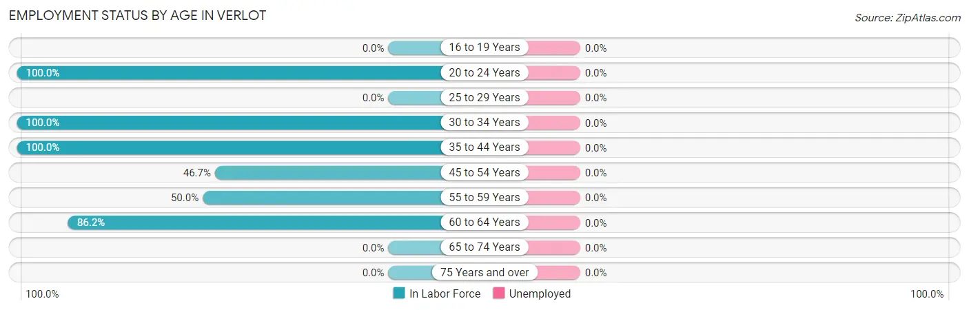 Employment Status by Age in Verlot