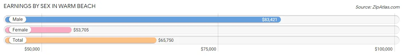 Earnings by Sex in Warm Beach