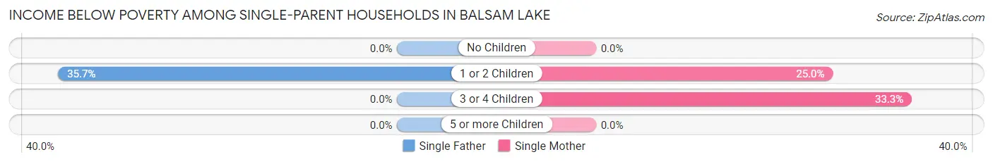 Income Below Poverty Among Single-Parent Households in Balsam Lake