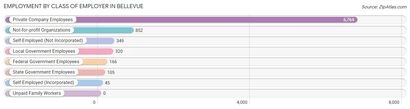 Employment by Class of Employer in Bellevue