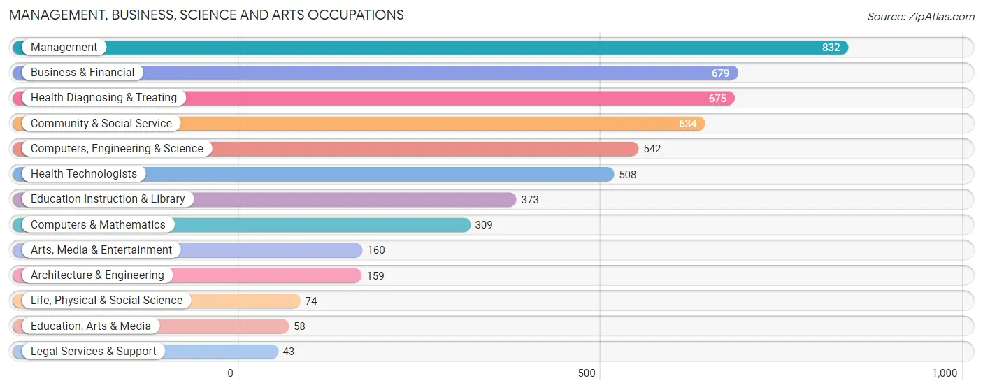 Management, Business, Science and Arts Occupations in Bellevue