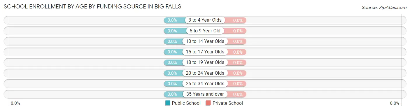 School Enrollment by Age by Funding Source in Big Falls