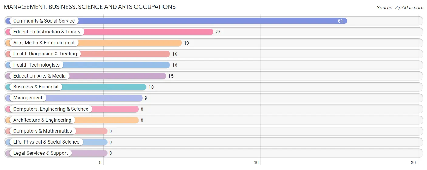 Management, Business, Science and Arts Occupations in Bloomington