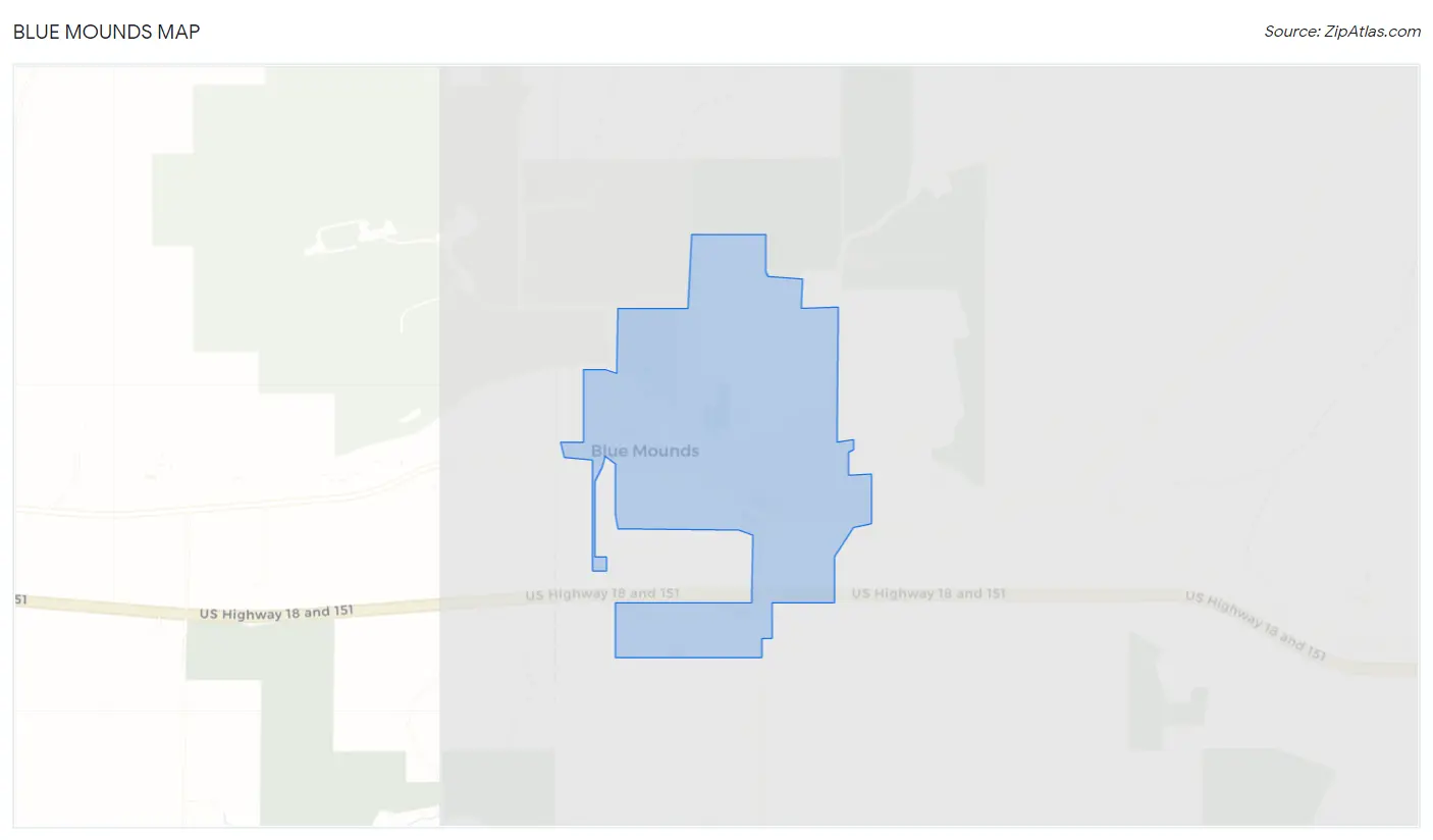 Blue Mounds Map