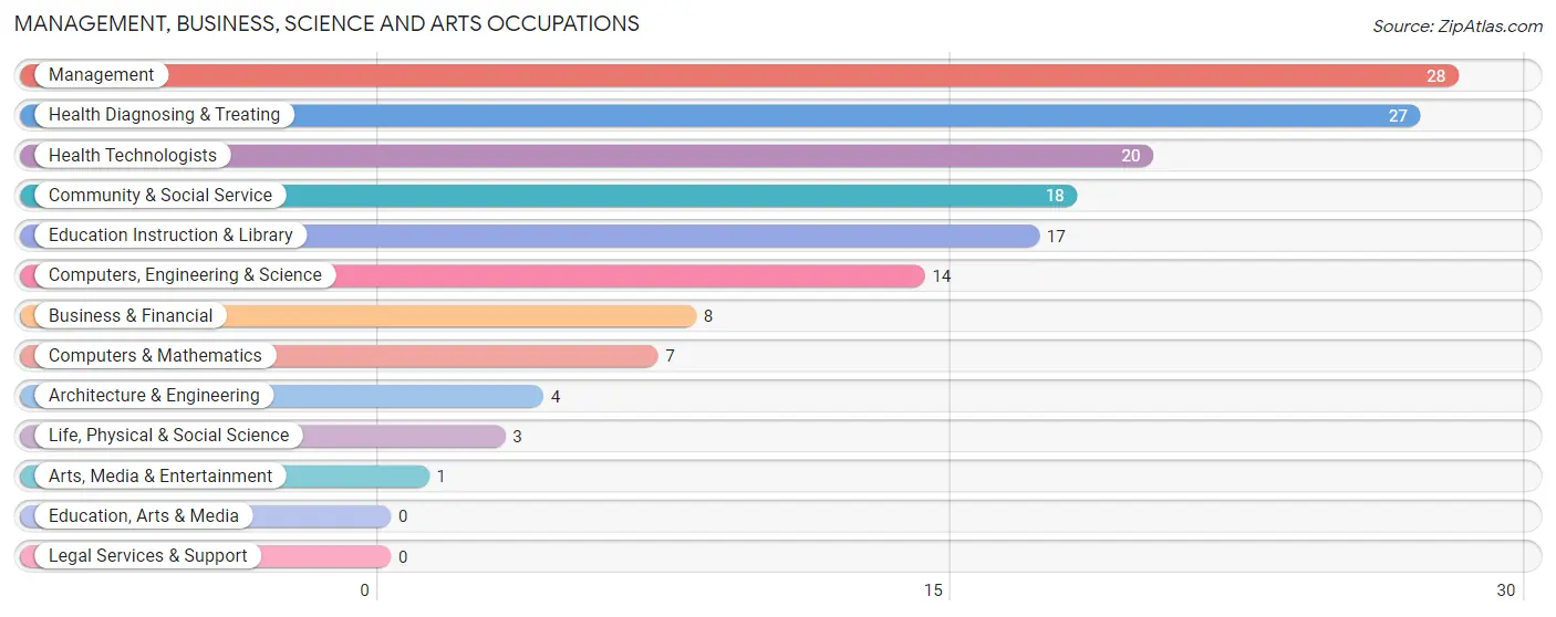 Management, Business, Science and Arts Occupations in Brandon