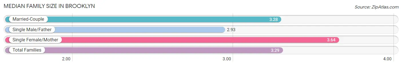 Median Family Size in Brooklyn