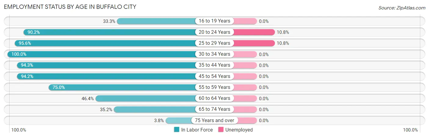 Employment Status by Age in Buffalo City