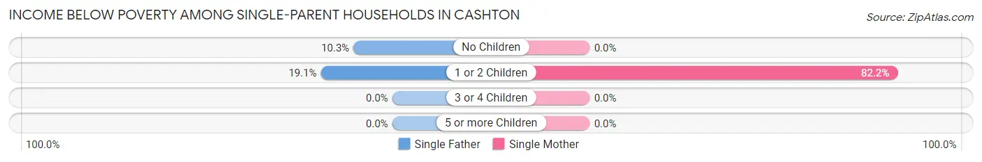 Income Below Poverty Among Single-Parent Households in Cashton