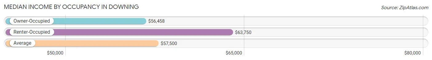 Median Income by Occupancy in Downing