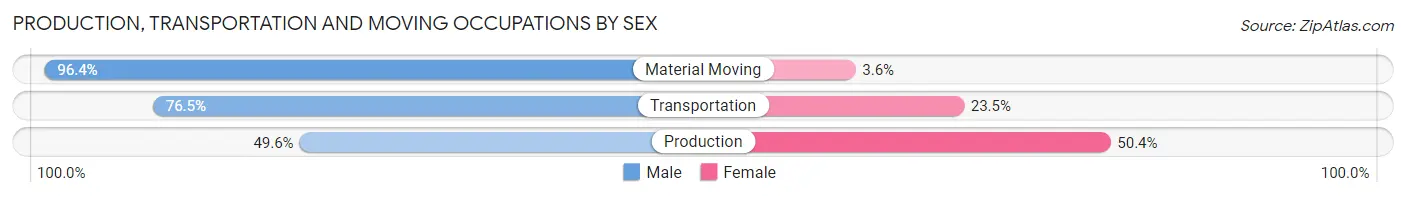 Production, Transportation and Moving Occupations by Sex in Eagle