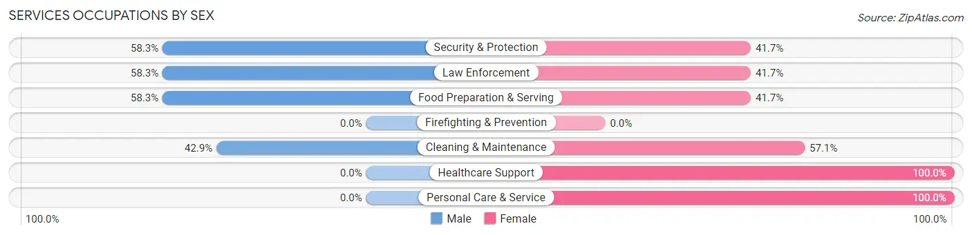 Services Occupations by Sex in Footville