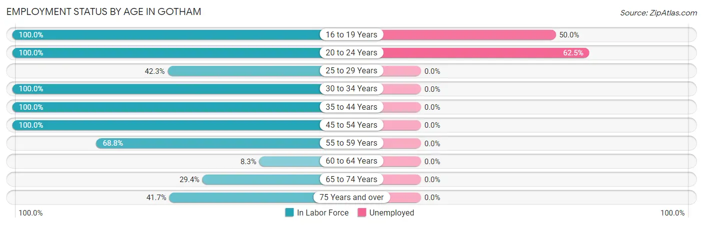 Employment Status by Age in Gotham