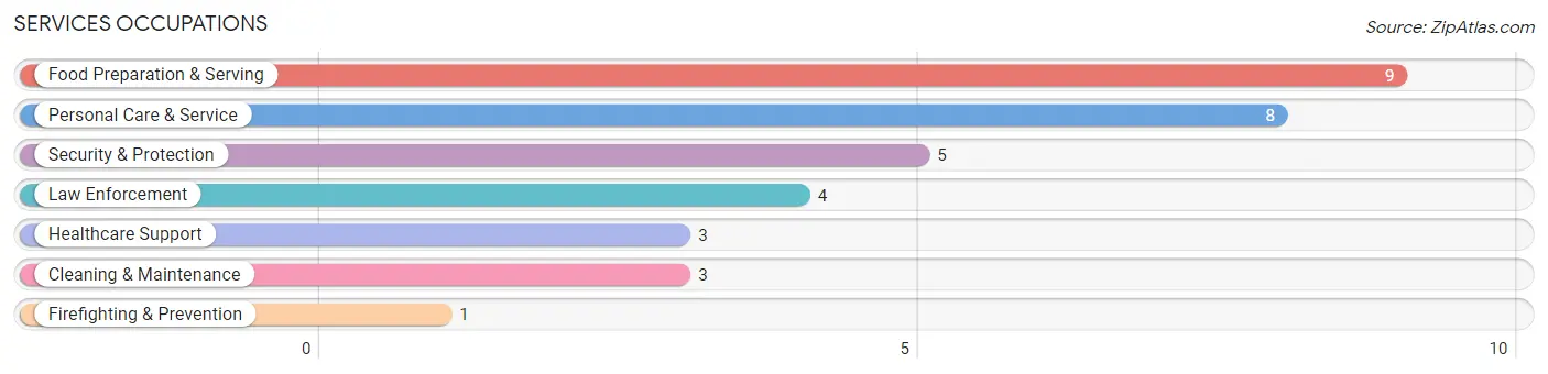 Services Occupations in Hager City