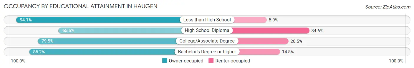 Occupancy by Educational Attainment in Haugen