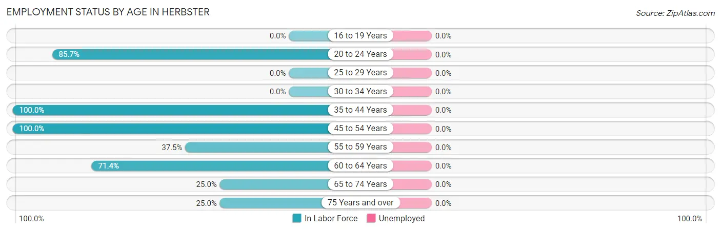 Employment Status by Age in Herbster