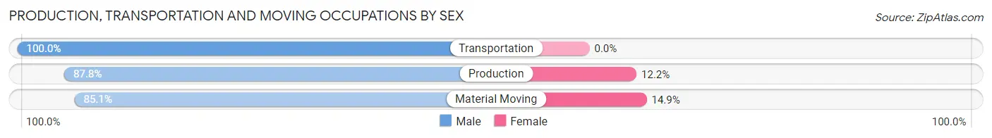 Production, Transportation and Moving Occupations by Sex in Howards Grove