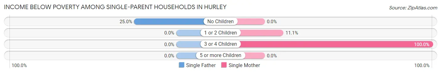 Income Below Poverty Among Single-Parent Households in Hurley