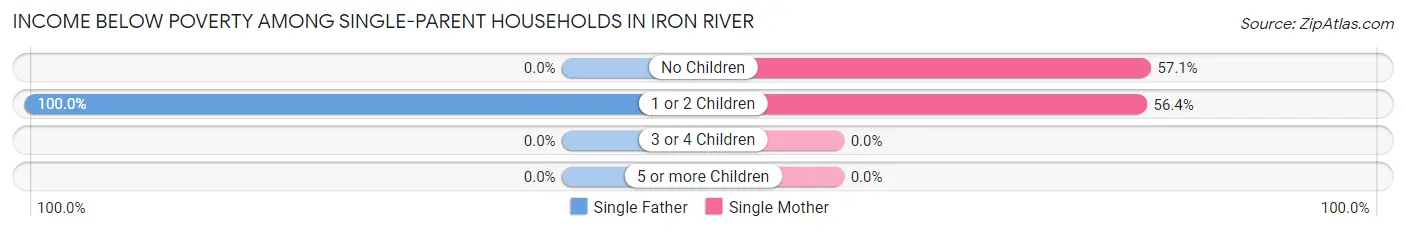 Income Below Poverty Among Single-Parent Households in Iron River