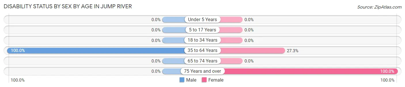 Disability Status by Sex by Age in Jump River