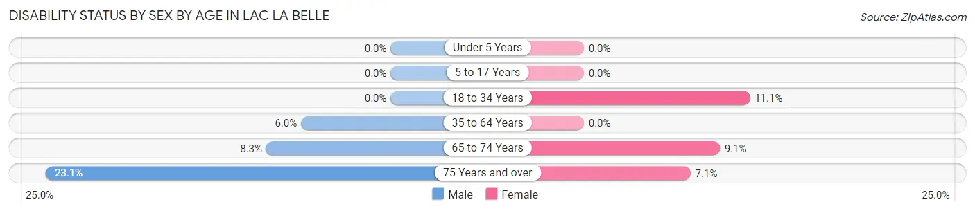 Disability Status by Sex by Age in Lac La Belle