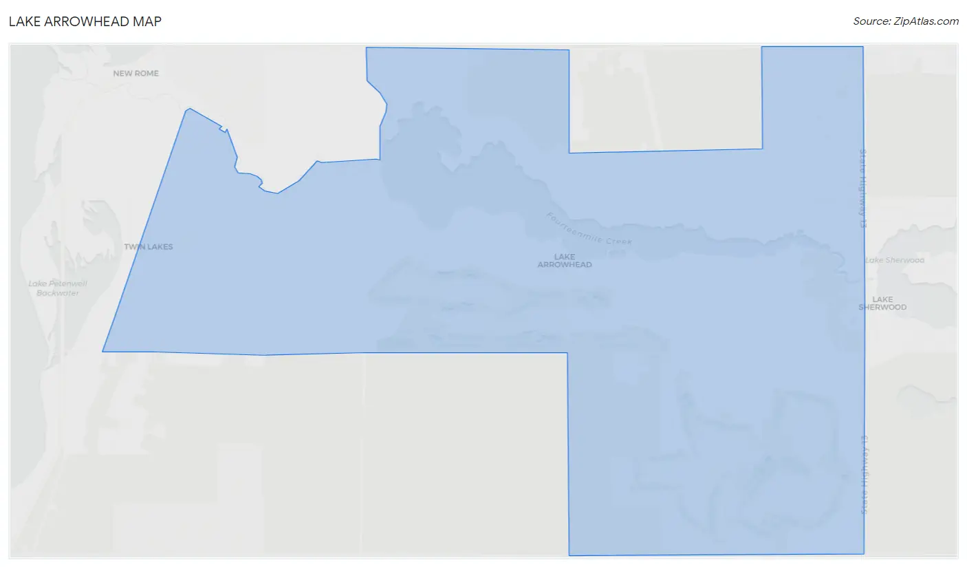 Lake Arrowhead Map