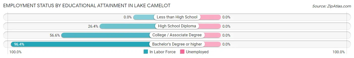 Employment Status by Educational Attainment in Lake Camelot