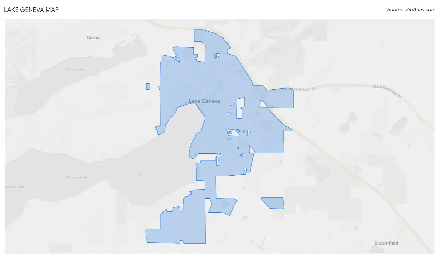 Lake Geneva Map