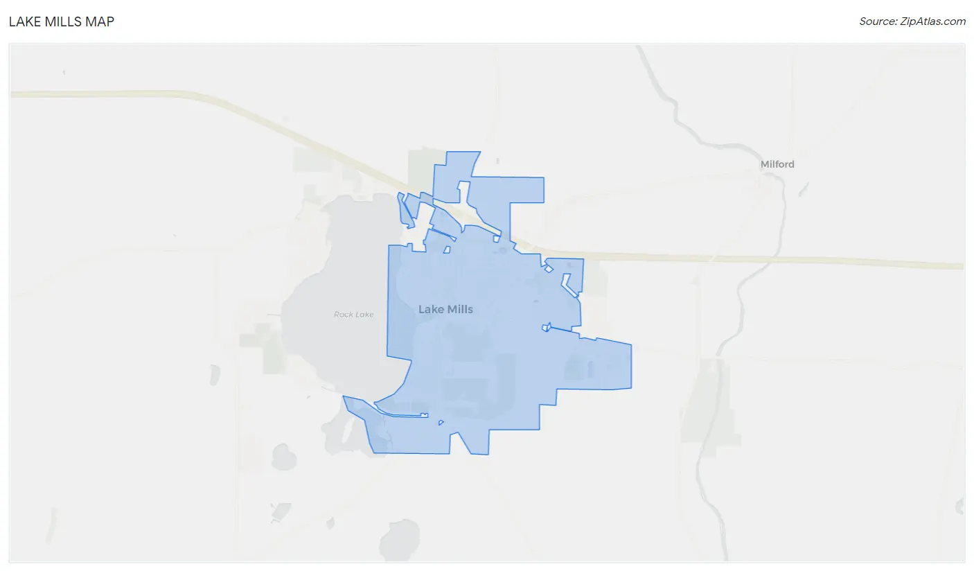 Lake Mills Map